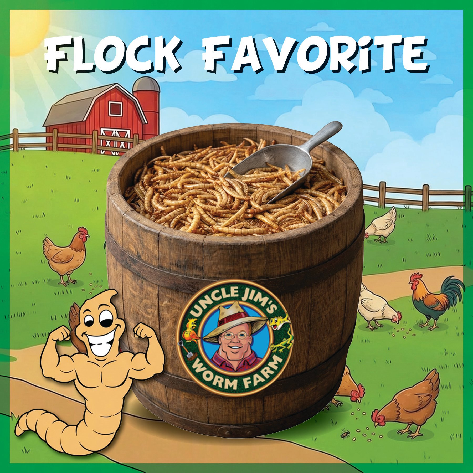 Uncle Jim's Worm Farm Dried Mealworms.