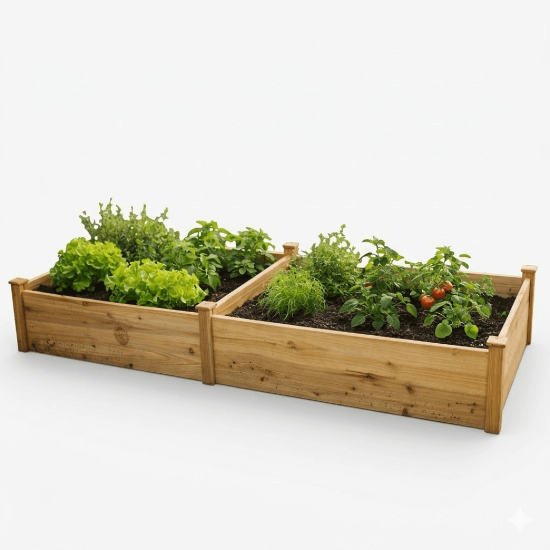 Uncle Jim's Worm Farm Double Section Raised Garden Bed.