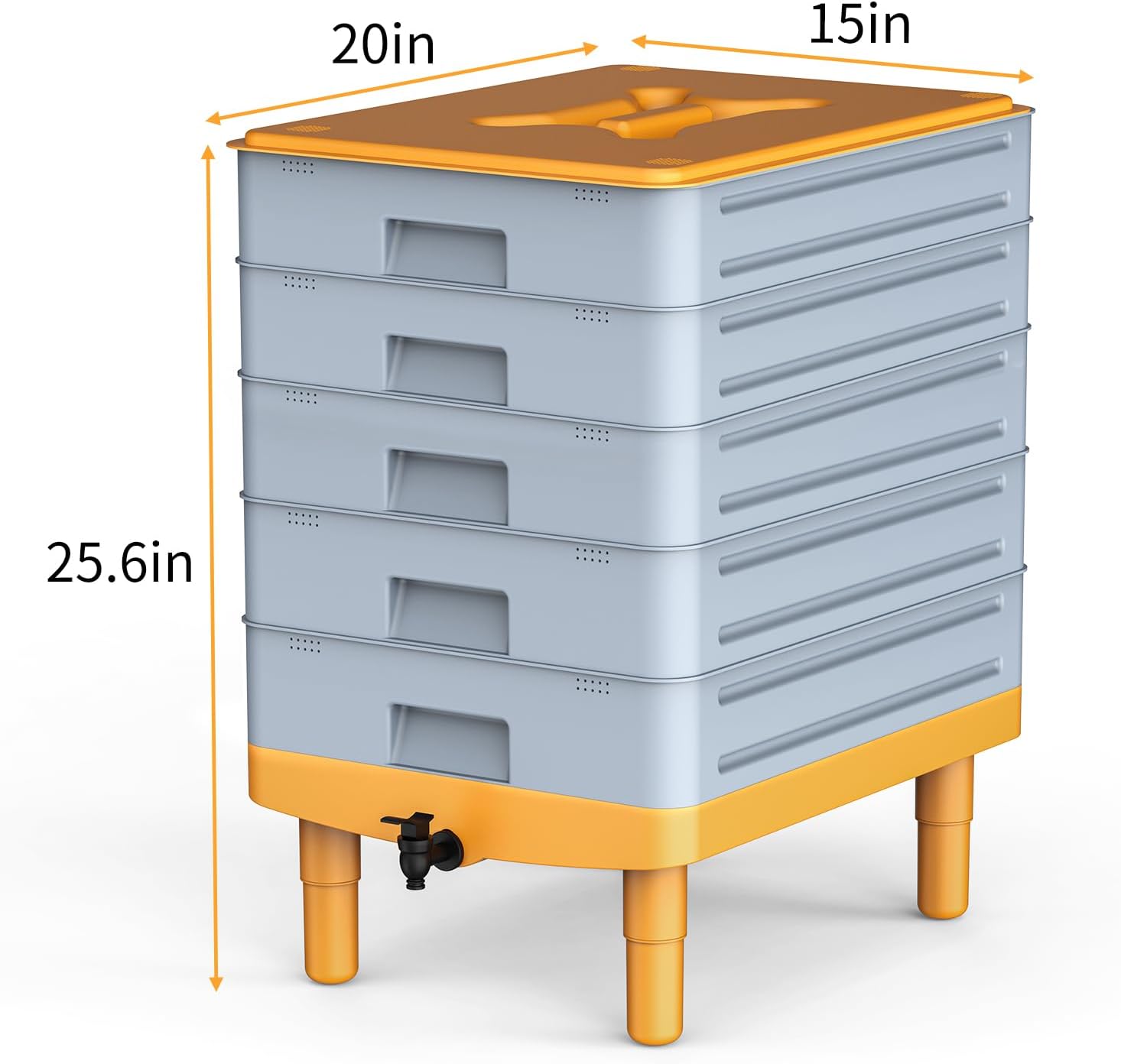 Worm Box™ 5-Tray Composting System - FREE SHIPPING. - Image 4