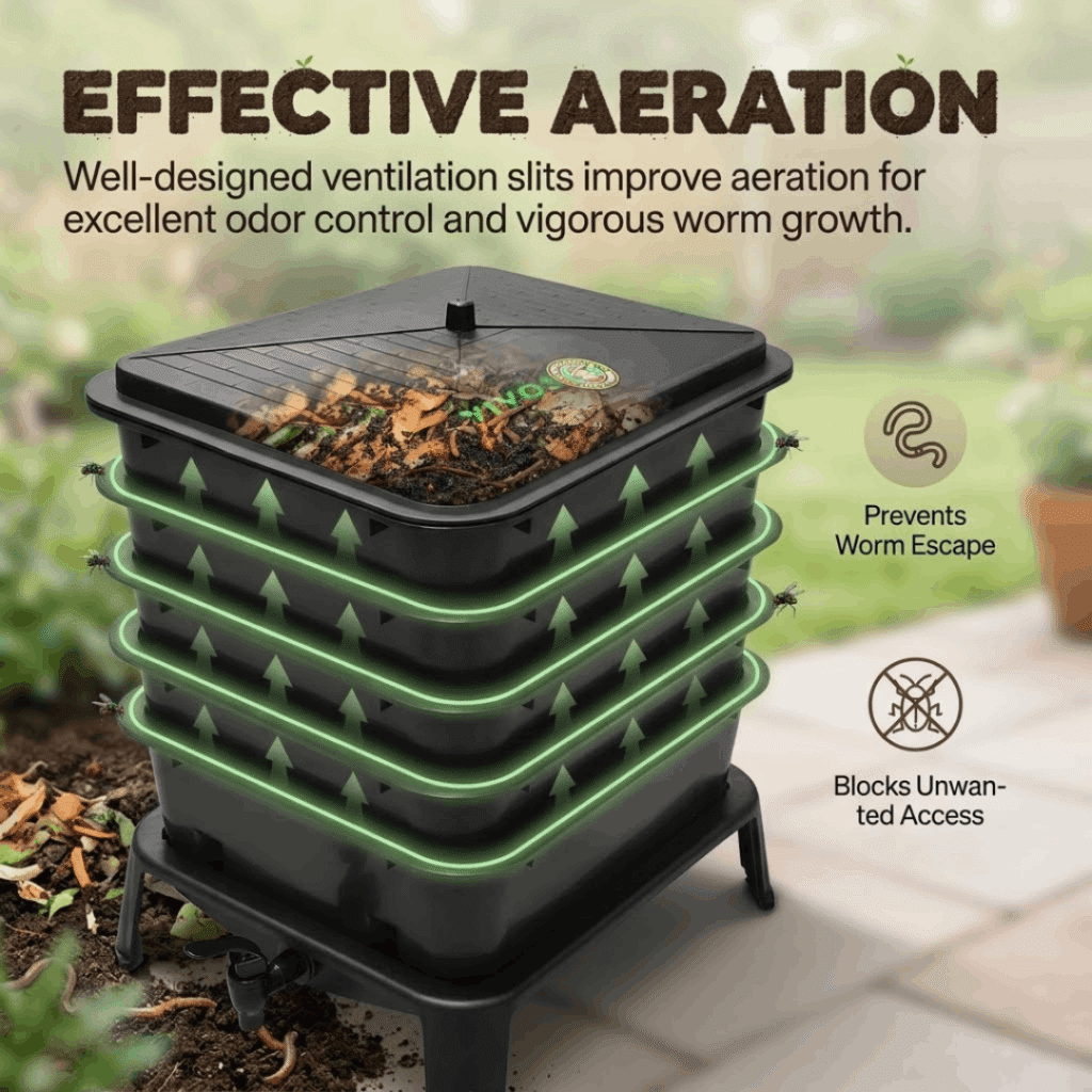 The Worm Tower 5 Tray Worm Composter-FREE SHIPPING! - Uncle Jim's Worm Farm