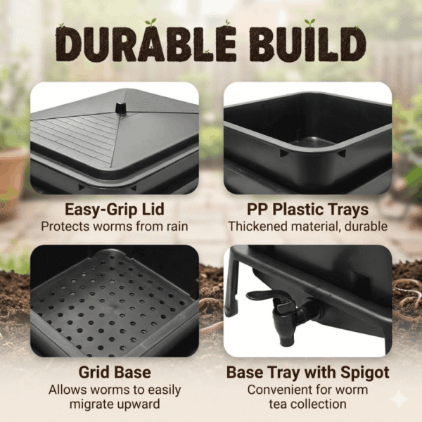 The Worm Tower 5 Tray Worm Composter-FREE SHIPPING! - Uncle Jim's Worm Farm