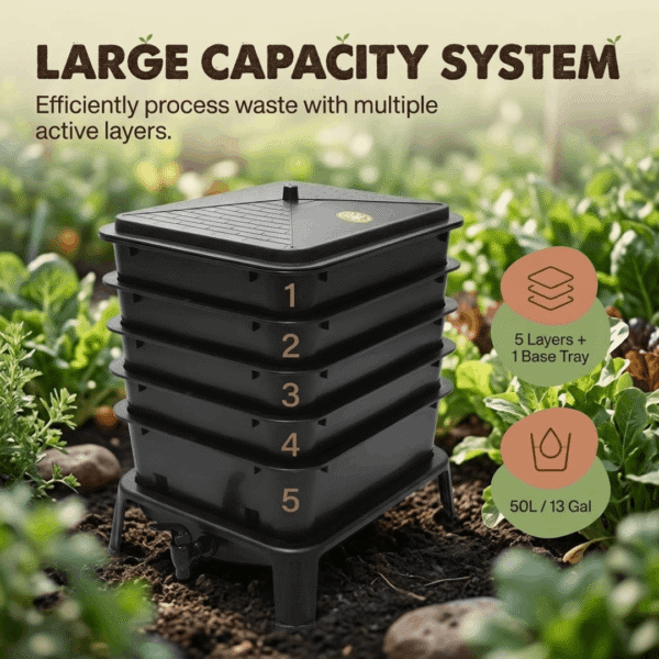 The Worm Tower 5 Tray Worm Composter-FREE SHIPPING! - Uncle Jim's Worm Farm