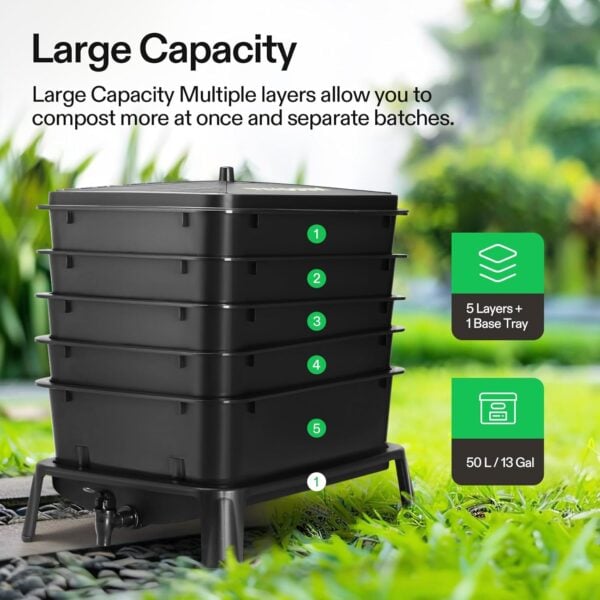 The Worm Tower 5 Tray Worm Composter-FREE SHIPPING! - Uncle Jim's Worm Farm