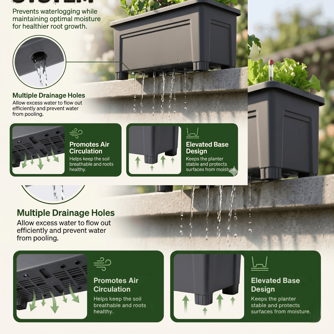 Uncle Jim's Self-Watering Patio Planter Box. Free Shipping. - Image 5